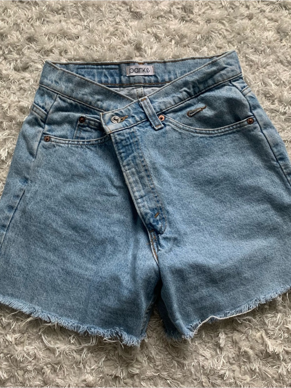 Parke Levi Crossover Denim Shorts